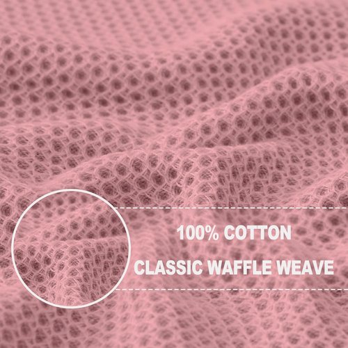 Homaxy 100% Cotton Dish Cloths - Ultra Soft & Absorbent Quick Drying Towels | 12x12 Inches, 8-Pack in Dried Rose