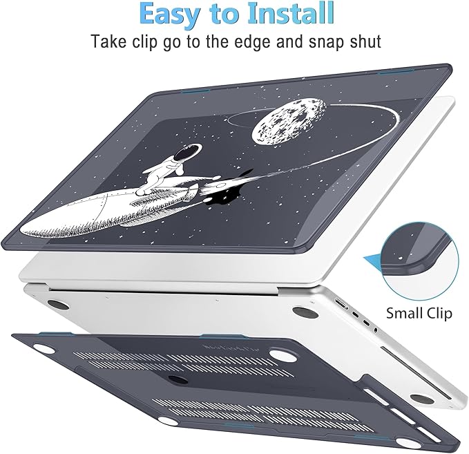 Mektron Case for 2026 M5 MacBook Pro 16 inch A3429 A3428 M4 A3403 A3186 M3 A2991 M2 A2780 M1 A2485 (2021-2025) Pro/Max with Liquid Retina XDR, Hard Shell Plastic Laptop Cover, Astronauts