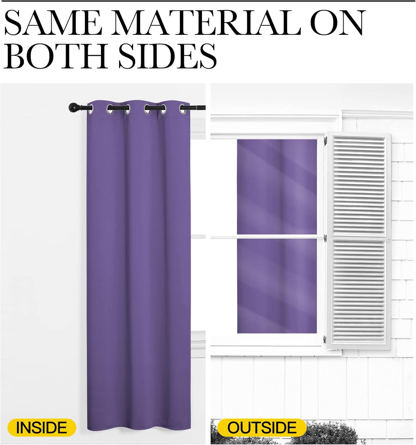 NICETOWN Blackout Curtains - Lilac Purple, 108" Long x 55" Wide, 2 Pieces | Sound Reducing, Heat & Cold Blocking Panels for Modern Decor