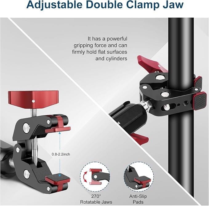 Mechrig Motorcycle Mount kit for Insta36O X5 X4, Bike Handlebar Clamp Mount and 59" Invisible Selfie Stick Bundle Kit, Heavy-Duty Super Clamp Camera Ebike ATV Mount for G02/3 /3S/Ace, GoPr0 13,JC017