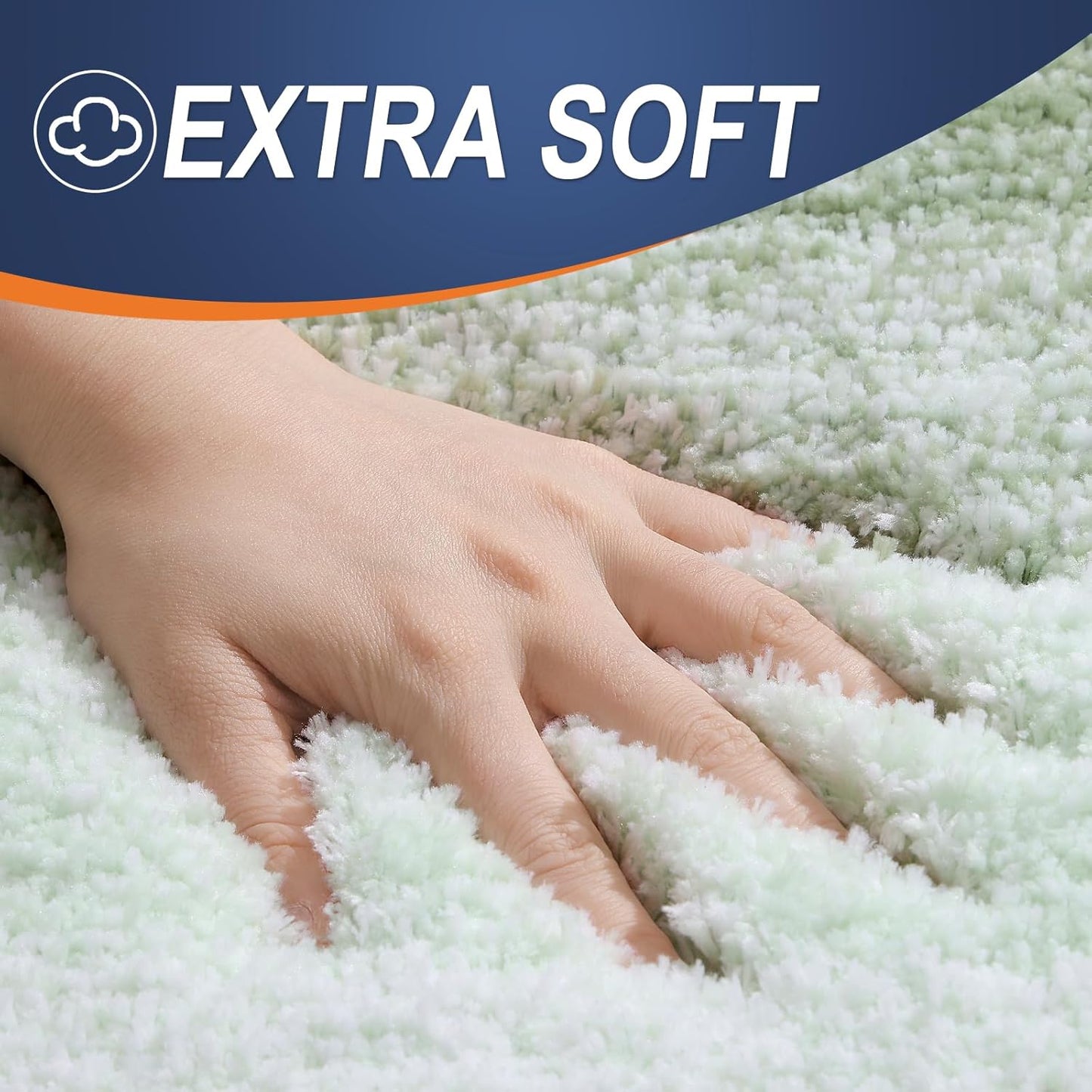 OLANLY Bathroom Runner Rug - Extra Soft Microfiber Mat | Quick-Dry, Washable, 70x24, Sage Green