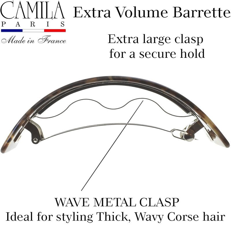French Hair Barrette Clip - Strong Hold for Thick Curly Wavy Hair | Handmade in France