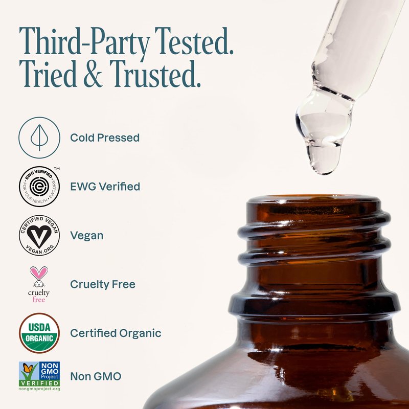 Cliganic Organic Castor Oil, 100% Pure (32oz with Eyelash Kit) - For Eyelashes, Eyebrows, Hair & Skin | Natural Cold Pressed Unrefined Hexane-Free