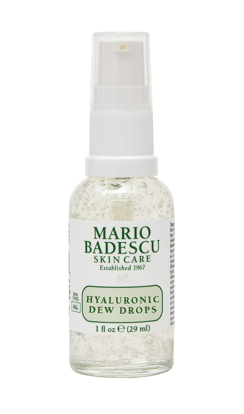 Mario Badescu Hyaluronic Dew Drops for All Skin Types â Hydrating Gel-Serum Hybrid with Sodium Hyaluronate, Niacinamide & Botanical Extracts for a Dewy, Glass-Like Glow â 1 Fl Oz