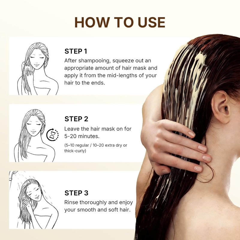 Collagen Hair Treatment - Deep Repair Conditioner with Argan Oil & Keratin | 16.9 Oz for All Hair Types