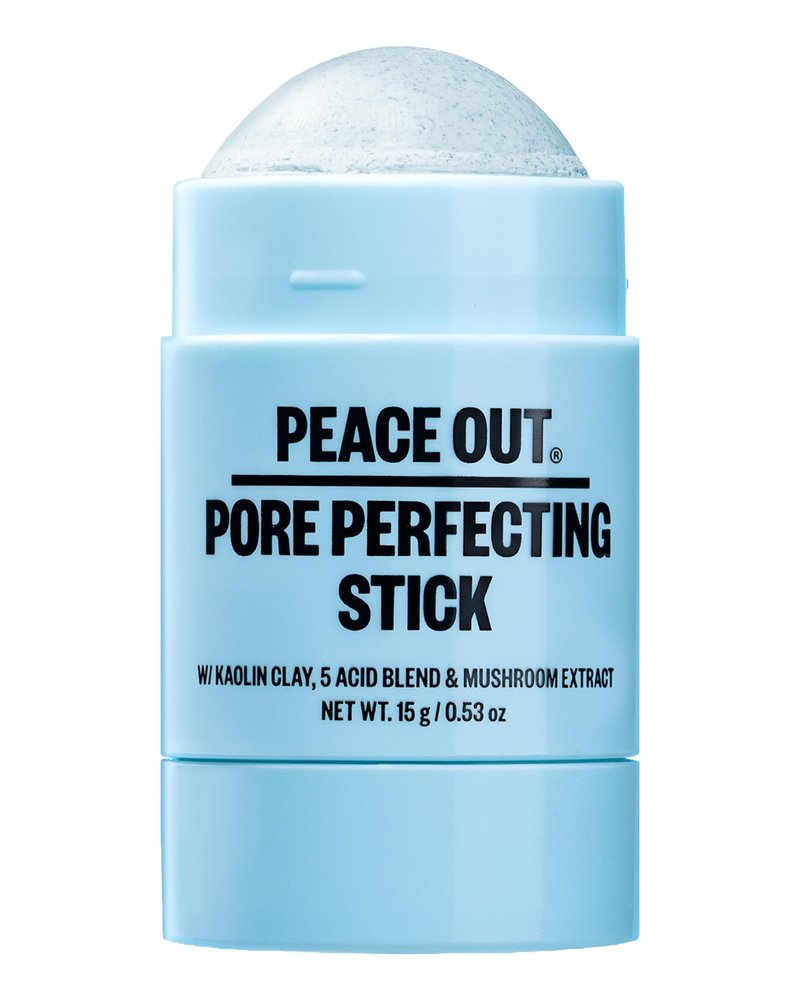 PEACE OUT Pore Perfecting Stick With Kaolin Clay to Clear Clogged Pores, Exfoliating Face Cleanser with Glycolic and Salicylic Acids, Draw Out Dirt & Oil (0.53 oz)