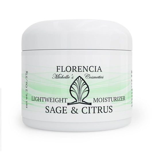 Florencia Lightweight Moisturizer - Fast-Absorbing Sage & Citrus Face Cream for Sensitive, Oily Skin | Hydrating & Nutrient-Rich