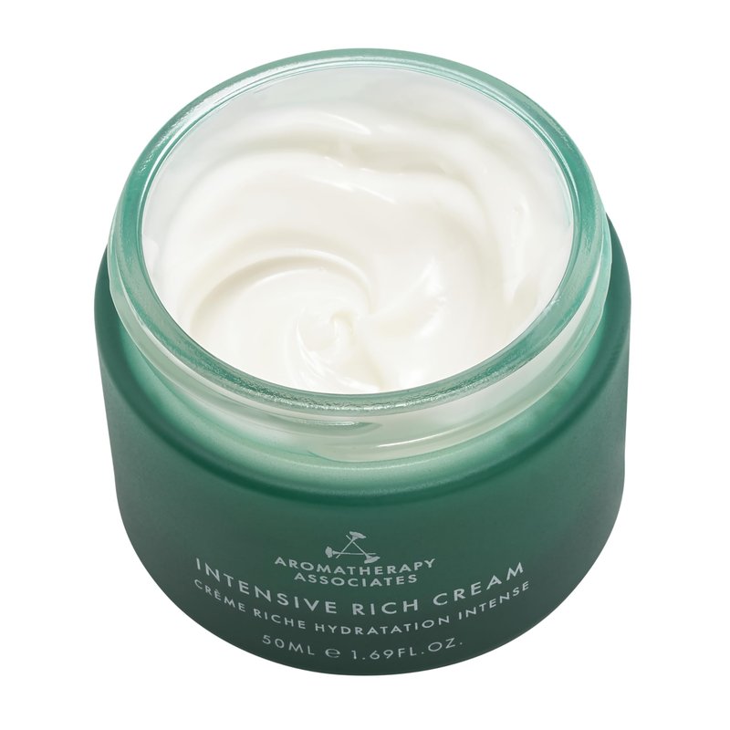 Aromatherapy Associates Intensive Rich Cream with Plant Stem Cells, Prebiotics & Essential Oils, Hydrating Daily Moisturizer for Dry or Mature Skin, Fruity Floral Scent, 1.69 fl oz