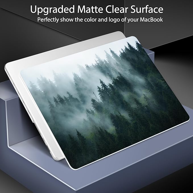 Lepeoac Case for MacBook Pro 16 inch Case 2026-2021 | M5 A3429 A3428 M4 M3 M2 M1 Pro/Max | Protective Hard Shell Laptop Cover with Screen Protector & Keyboard Cover | Forest