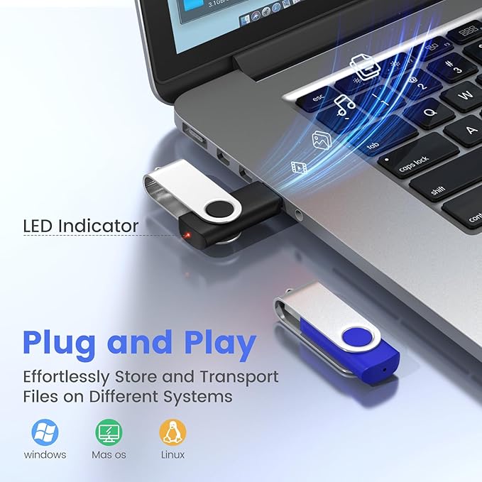 ABLAZE Customized 512MB Flash Drive 100 Pack, Personalized USB 2.0 Memory Stick Custom Thumb Drives Pendrive U Disk for Data Storage (Mixcolors)
