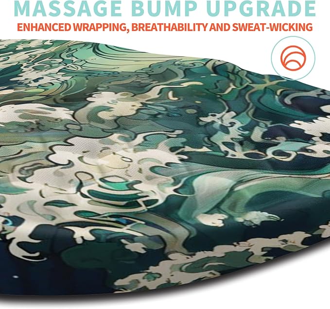 Kuosgm Ergonomic Mouse Pad Wrist Support with Memory Foam Massage Bulge, Carpal Tunnel Pain Relief Mousepad Wrist Rest for Mouse(12x8 inch, Sea Wave)