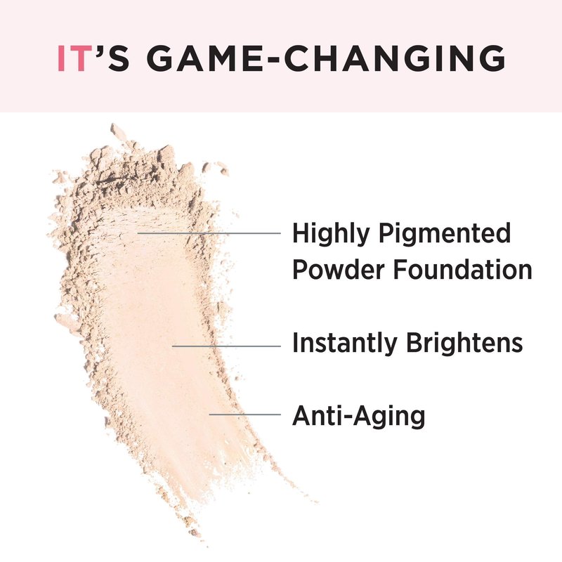IT Cosmetics Celebration Foundation Illumination - Anti-Aging, Full Coverage Foundation Powder - With Drops of Light Technology for Added Radiance - Blurs Pores, Wrinkles & Imperfections - 0.3 oz