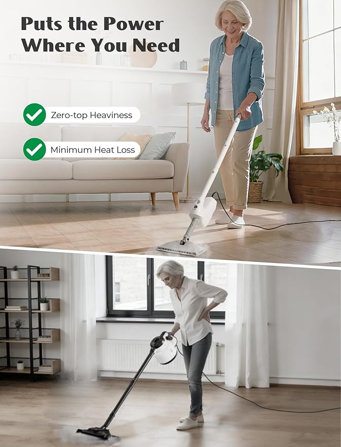 10-in-1 Steam Mop, Detachable Handheld Steam Cleaner, Multi & Up Steamer for Cleaning with 350ml Tank,10s Heat-Up, 23Ft Cord, 248Â°F 1200W Powerful Floor Steam Mop for Hardwood Floors, Grout, Carpet