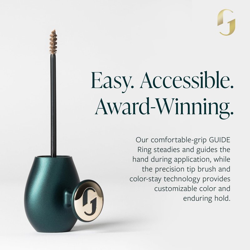 GUIDE Beauty Brow Moment, One-Stop Brow Gel with a Fine Tip Brush to Expertly Fill, Shape & Set, Patented GUIDE Ring for an Easy, Secure Hold (Light)