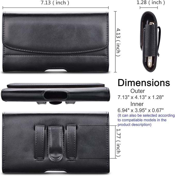 Tiflook Phone Holster for Samsung Galaxy S26 Ultra S25 FE S24 S23 S22 S21 S20 A37 5G A17 A36 A16 A55 A35 A15 A26 A56 Note 20 10 PU Leather Cell Phone Pouch with Belt Clip Loop Card Holder,Black