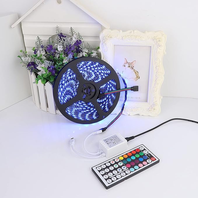 44 Key RGB LED Strip Light Remote Controller, IR Remote Controller Replacement for SMD 5050 3528 2835 RGB LED Light Strip Lights (2)