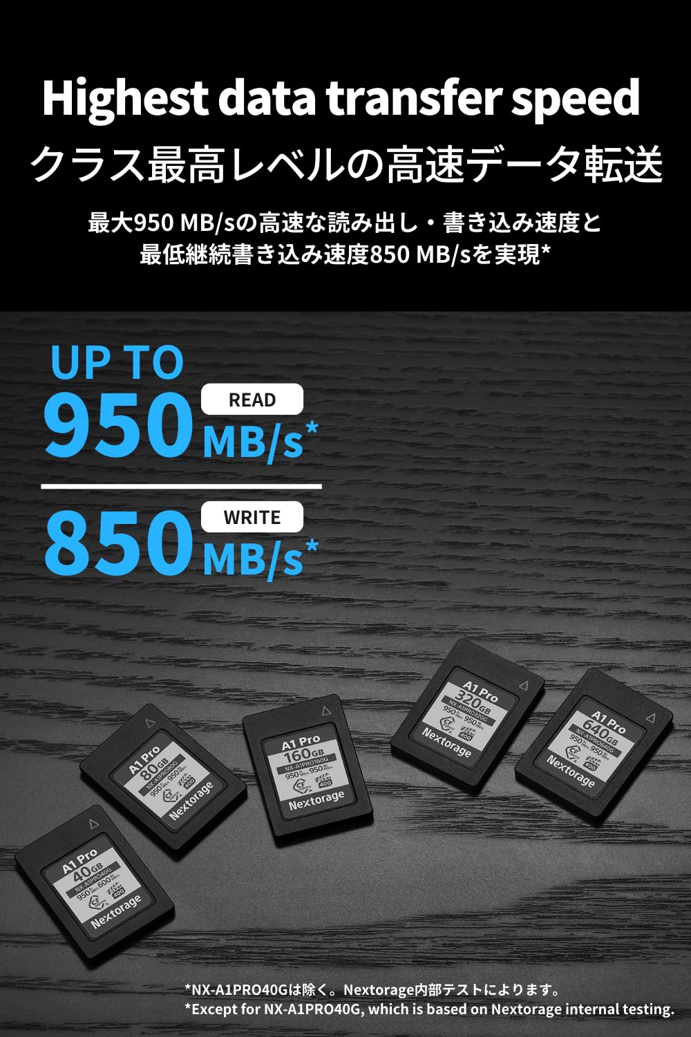 Nextorage Japan CFexpress Type A Card NX-A1PRO 640GB VPG 400 Ultra Fast Read 950MB/s Write 950MB/s