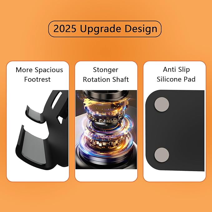 TAPMEI Large Metal Tablet Stand 360° Rotation for 4-16” Tablet, Black