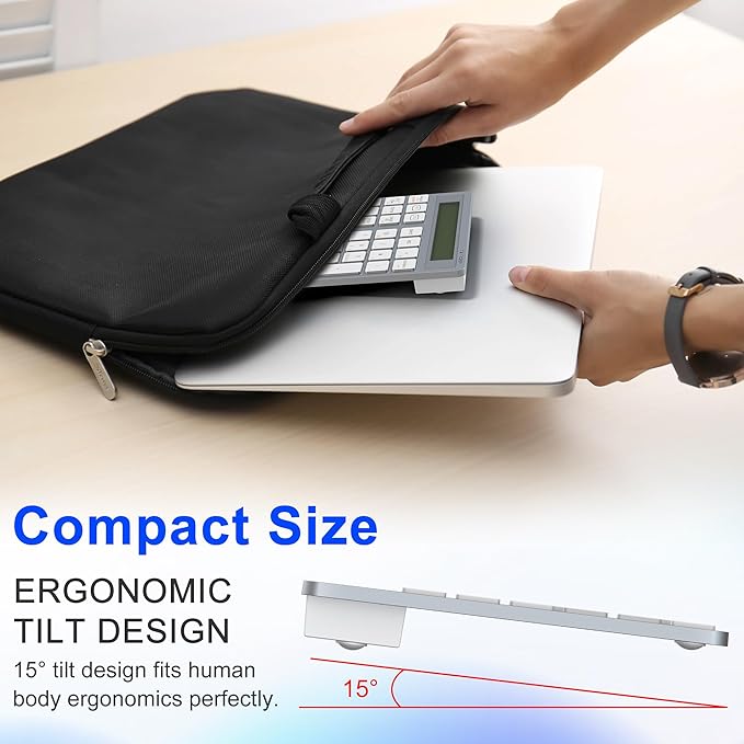 Rytaki Pro 2-in-1 Wireless Number Pad & Calculator, Bluetooth 5.0 Numeric Keypad with USB-C Charging, 34-Key Portable Number Pad for Laptop, MacBook, PC, Windows, iOS & Android Devices