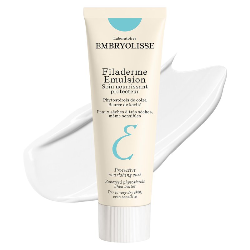 Embryolisse Filaderme Emulsion Face Moisturizer, Intensive Repair for Dry Skin, with Aloe Vera & Shea Butter, 2.54 Fl Oz