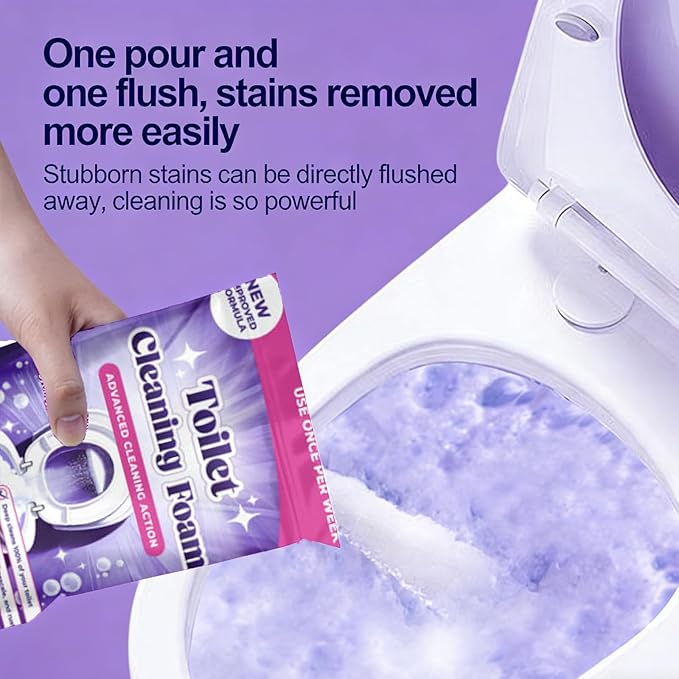 Upgrade Toilet Bowl Cleaner, for Sparkling Clean, Touch Free Foaming Cleaning Powder (3pcs)