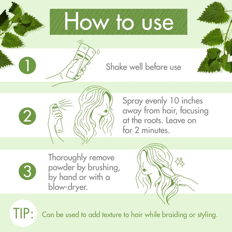 Klorane Dry Shampoo With Nettle and Natural Tint, Nettle for Brunette, Oily Hair and Scalp, Regulates Oil Production, Paraben & Sulfate-Free, Travel Size 1 Fl oz.