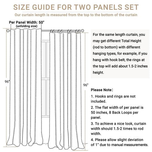 100% Blackout Shield Linen Blackout Curtains for Bedroom 96 Inches Long, Back Tab/Rod Pocket Living Room Drapes, Thermal Insulated Blackout Curtains 2 Panels Set, 50" W x 96" L, Moss Green