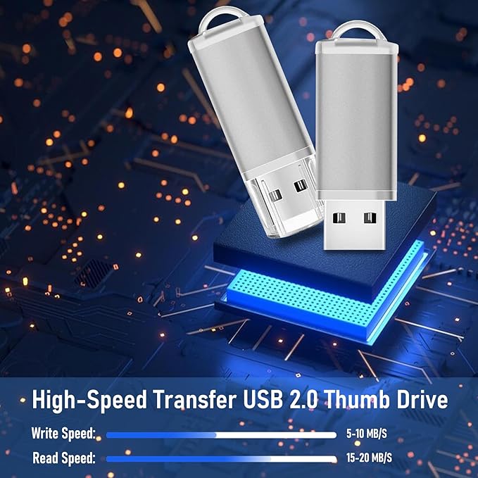 1GB USB Flash Drive 20 Pack Nicepicten Thumb Drives Pack Jump Zip Drive USB 2.0 Flash Drives Mulitipack 1GB Memory Stick with Labels & Lanyards - Silver