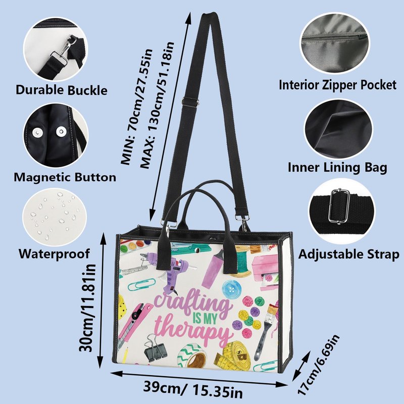WZMPA Crafting Survival Kit Crafter Gifts Crafting Is My Therap Scrapbooking Makeup Zipper Pouch Bag Crafting Merchandise (crafting therapy-TB)