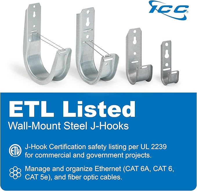ICC J-Hook in 25 Pack (Wall Mount, 2 in)