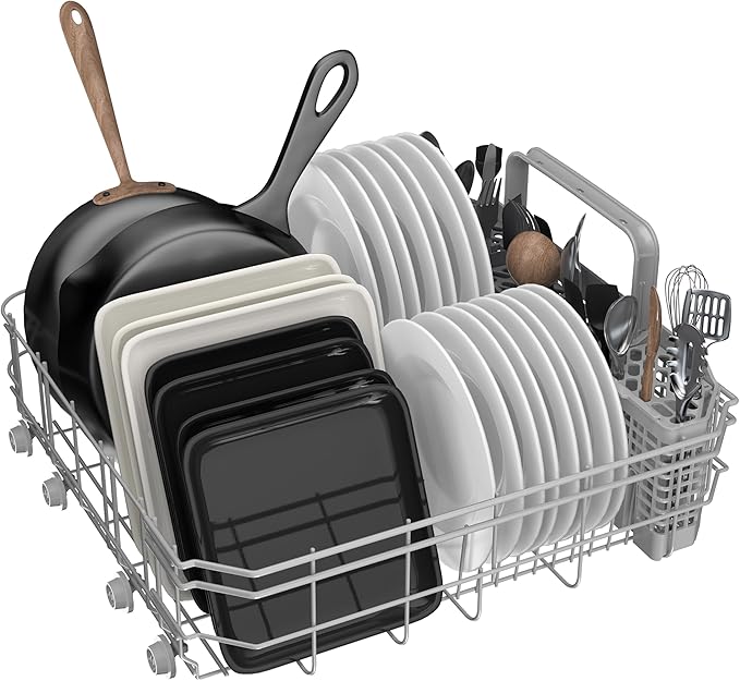 Empava 24 Inch Built-in Dishwasher, Stainless Steel Tub, 15 Place Settings, 8 Wash Cycles, Top Control, Auto Door Dry, 49 dB Ultra Quiet, Energy Star & UL Certified