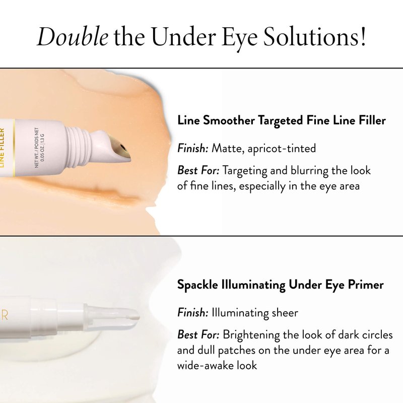 LAURA GELLER NEW YORK Line Smoother Targeted Fine Line Blurring Primer | Wrinkles & Pores, Subtly Tinted, with Vitamin C & Niacinamide for Mature Skin