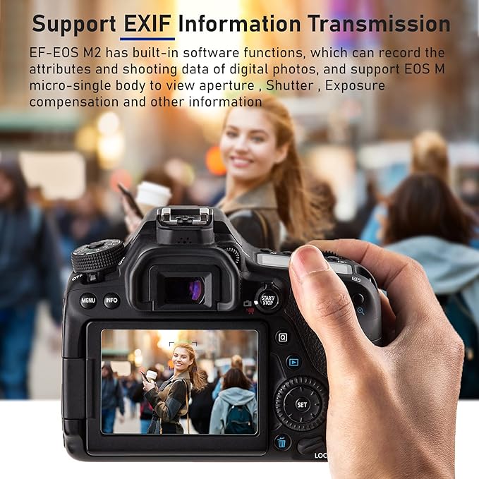 VILTROX EF-EOS M2 Lens Adapter Reducer Speed Booster 0.71x Auto Focus EF to EFM Lens Mount Adapter Compatible with Canon EF Lens to EF-M Mount Mirrorless Camera EOS M M2 M3 M5 M6 M10 M50 M100