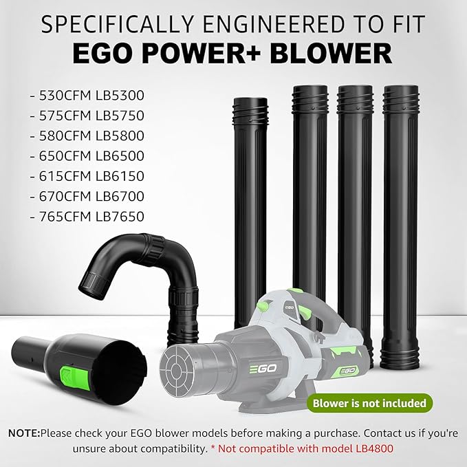 Sealegend Gutter Cleaning Attachment Kit Compatible with EGO 530CFM, 580CFM, 575CFM, 650CFM, 615CFM, LBX6000 Leaf Blowers 360Â° Rotation Nozzle, Extends Up to 8.3FT from The Ground