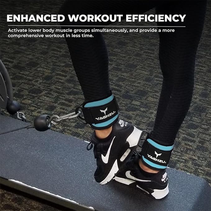 YAGHZU Ankle Straps for Cable Machines Women, Glute Kickback Cable Machine Attachments, Gym Ankle Cuffs, Wrist Cuffs for Workout, Leg Training Accessory, Fitness Gear for Home or Gym