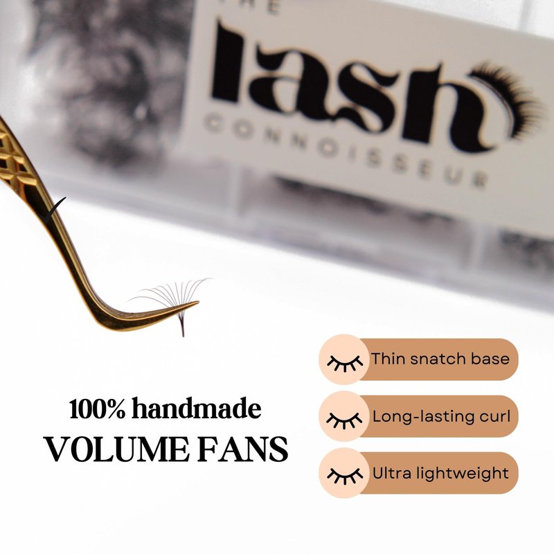 16D - D Curl 750 Fans Mixed Promade Fans Lash Extensions | TLC Lash Supplies 4D to 16D Premade Fans 7 mm to 16 mm Mixed Length Thin Base Premade Fans Eyelash Extensions (16D - D Curl, 9-10-11 mm)
