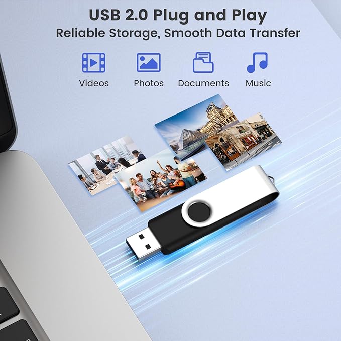 ABLAZE 64GB USB C Flash Drive 10 Pack, OTG USB 2.0 + Type C Memory Stick Dual Type C Thumb Drive Compatible with iPhone 17/16/15, Android Smartphone, Computers