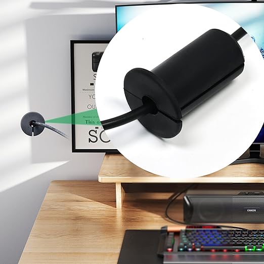 EASYEAH 2pc Starlink Cable Grommet 3/4" Silicone Waterproof Wall Hole Pass Through Split Cable Bushings for TV Wire Ethernet Cord, Starlink Cable Routing Kit Accessories,38mm/1.5"Ht, Black