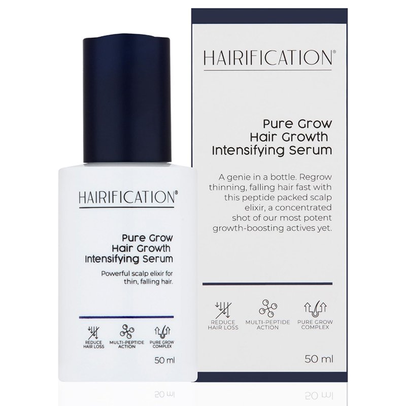 Hairification Pure Grow Scalp Elixir with Biotin & Ginseng, Formulated for Thin Hair and Scalp Care to Help Enhance Volume and Shine - 50ml
