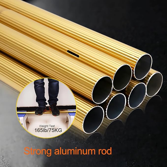 5m Telescopic Window Cleaning Pole with Water Fed Brush Ideal for Conservatory Roof Photovoltaic Panel and Solar Panel Cleaning Extendable Roof Cleaning Tools for Cleaner, 50cm Brush-5m golden rod