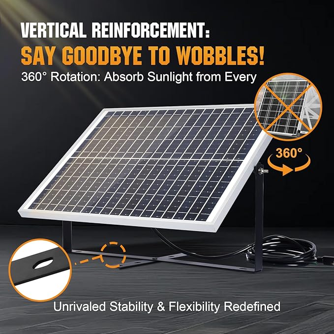 ECO-WORTHY Solar Panel Kit 25W 12V Solar Battery Charger Trickle Maintainer, 25W Solar Panel + Adjustable Mount Bracket + Upgrade Controller,for 12V Batteries Cars RV Boat Motorcycle Marine