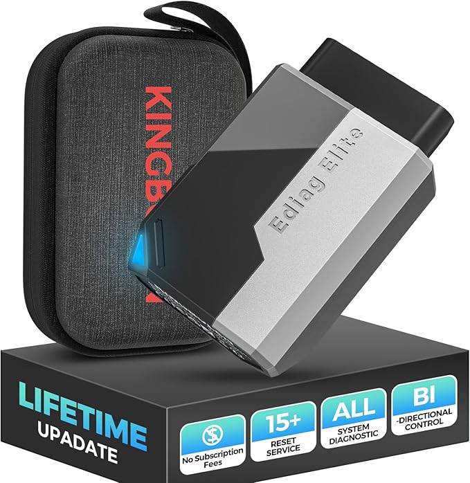 KINGBOLEN Ediag Elite OBD2 Scanner Bluetooth, Bidirectional Test Scanner All System Diagnostic Tool for iOS & Android, 15+ Hot Reset, CANFD Protocol, FCA AutoAuth, No Subscriptions Lifetime Update