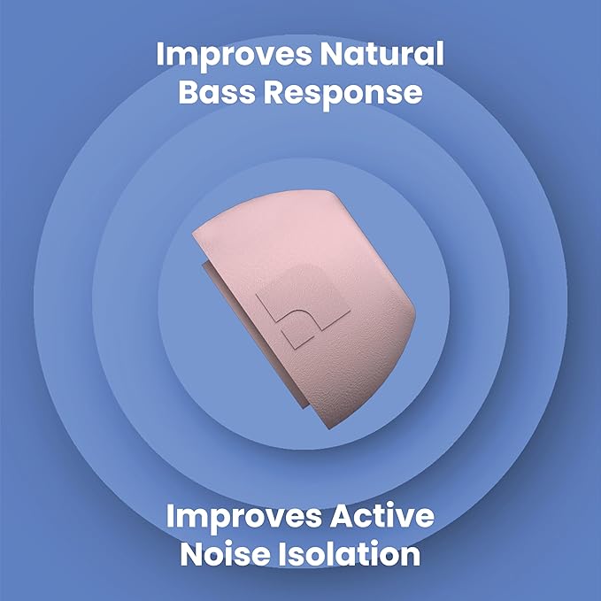 Foam Masters Ultra-Premium Memory Foam Ear Tips for AirPods Pro 1st & 2nd Gen | 3 Pairs | New Ver. | Secure Fit | Super Comfort | Better Noise Cancel | Replacement Buds (Small, Crystal Pink)