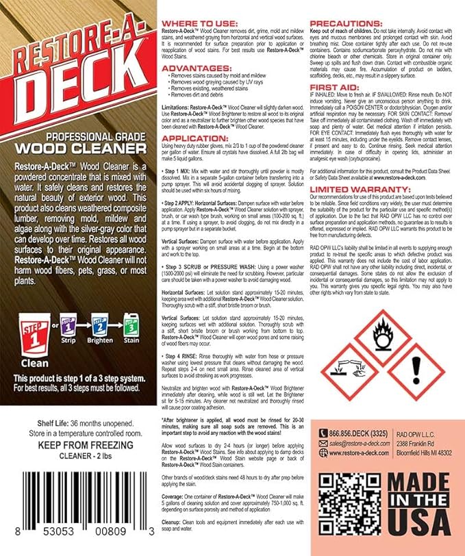 Restore-A- Deck Wood Cleaner