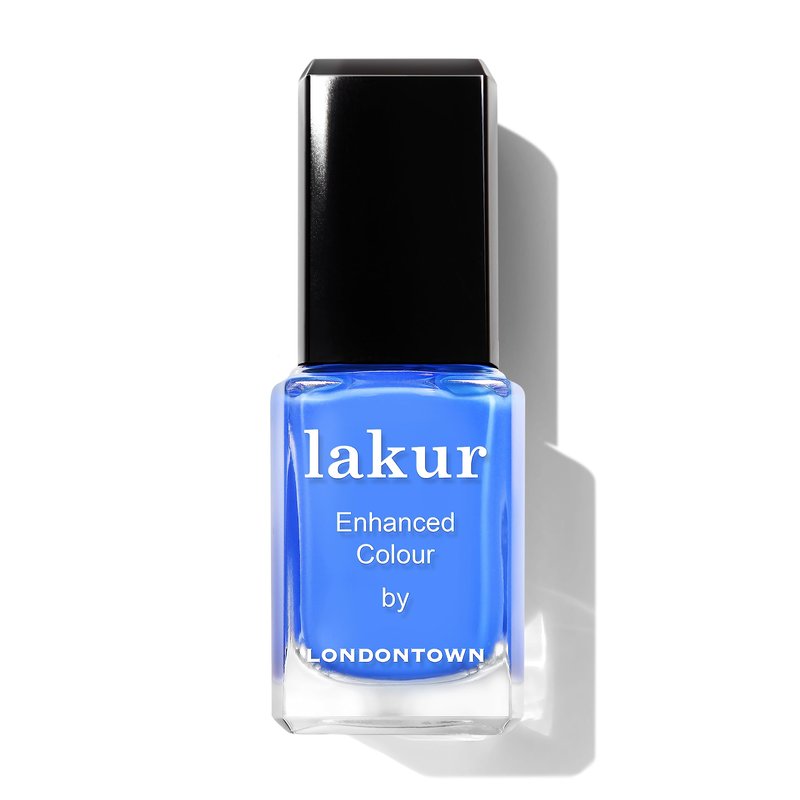 LONDONTOWN Lakur Nail Polish – Blue, Poolside Dream, 0.4 Fl Oz, Long-Lasting, Streak-Free, Chip-Resistant | 21+ Free Non-Toxic Vegan Nail Color, Strengthens & Hydrates Nails
