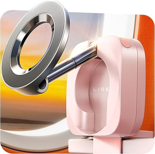 LISEN Airplane Travel Essentials for Women Men Phone Holder for Desk MagSafe Phone Travel Size Accessories Airplane Gadgets Pink Office Desk Decor Accessories for Women Room Decor Organizer，Pink