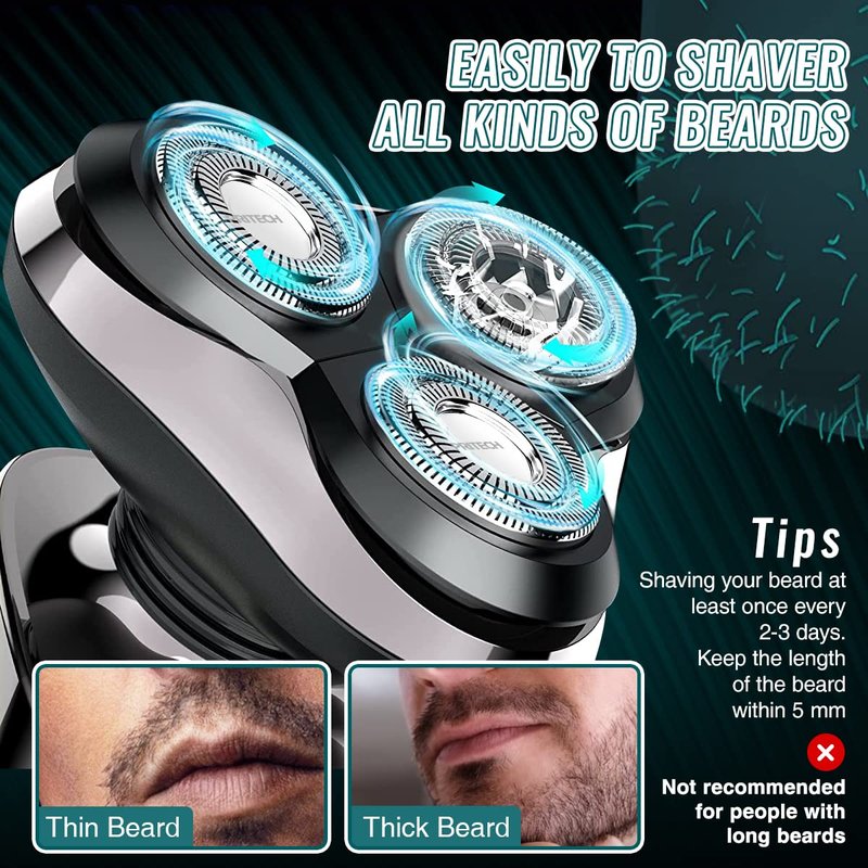 PRITECH Electric Razor for Men Rotary Electric Shavers for Men