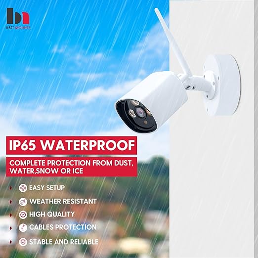 6 Pack PFA130-E Security Camera Junction Box (ABS) for Indoor & Outdoor Surveillance Camera - Security Camera Mount Bracket Waterproof Universal Camera Mount for Dome, Turret & Bullet Cameras (White)
