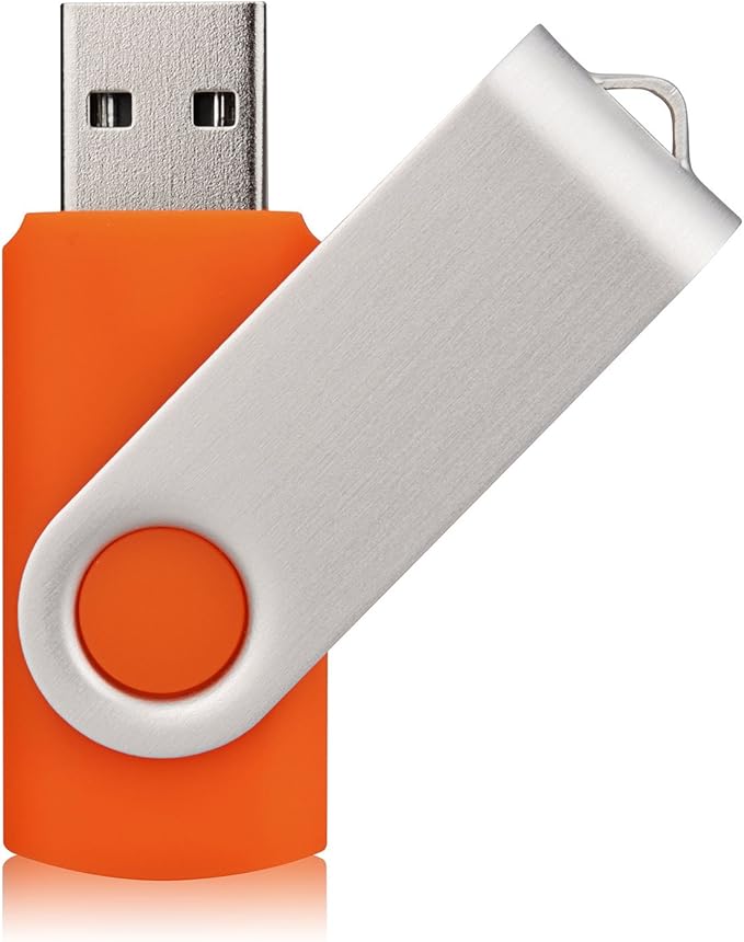 Kalsan 100 Pack USB 2.0 Flash Drives - 8GB Memory Stick Bulk - Orange