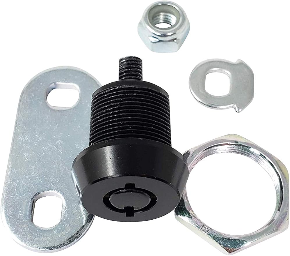 Admiral Locks Tubular Cam Lock, Keyed Alike Removable Key RV Compartment Storage Lock Cabinet Locks (Black Pack of. 10, 5/8 Inch 180°)